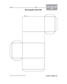 Rectangular Prism Net Worksheet