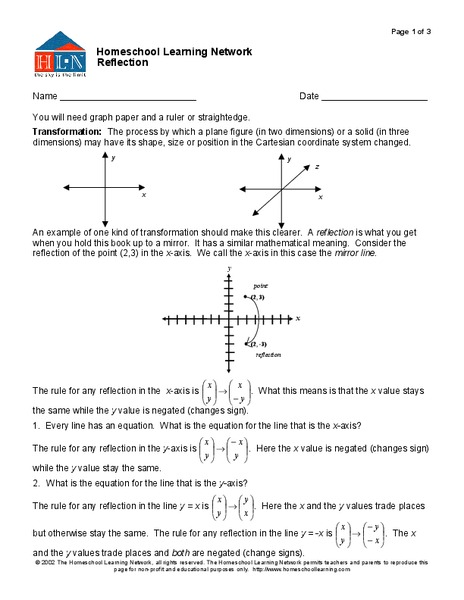 Reflection Worksheet