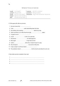 Reflexive Pronouns Worksheet
