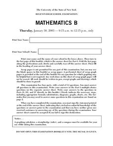 Regents High School Examination Worksheet