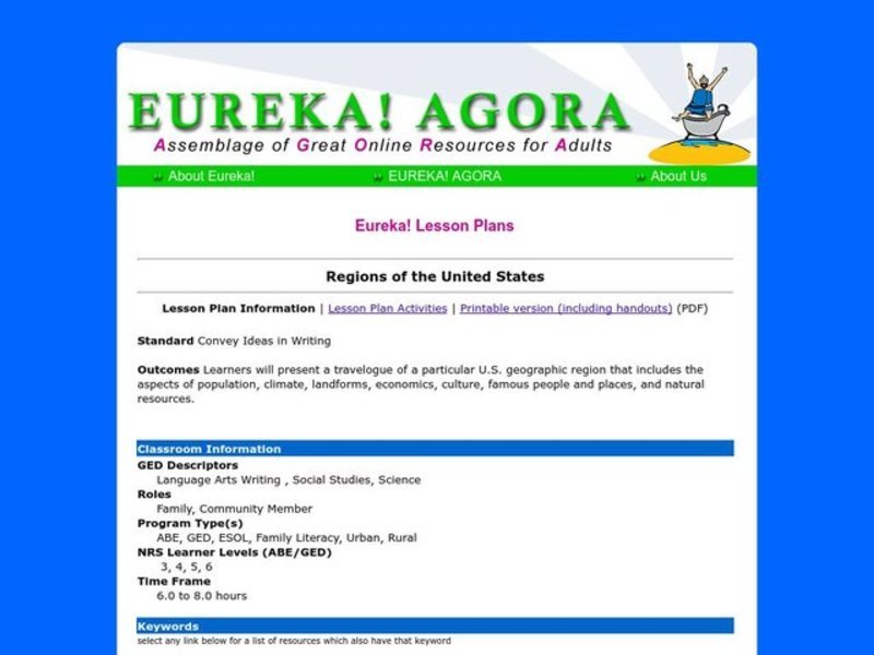 Regions of the United States Lesson Plan