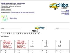 Addition Worksheet
