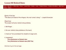 Related Rates Lesson Plan