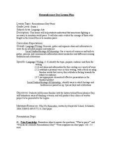 Remembrance Day Lesson Plan