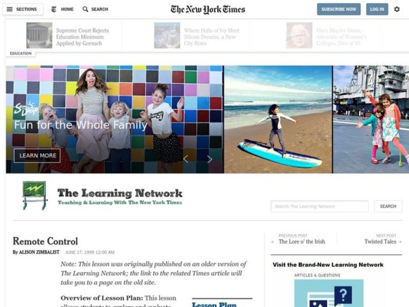 Remote Control Lesson Plan