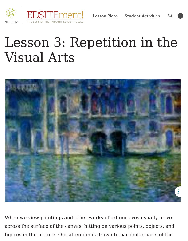 Repeat After Me: Repetition in the Visual Arts Lesson Plan