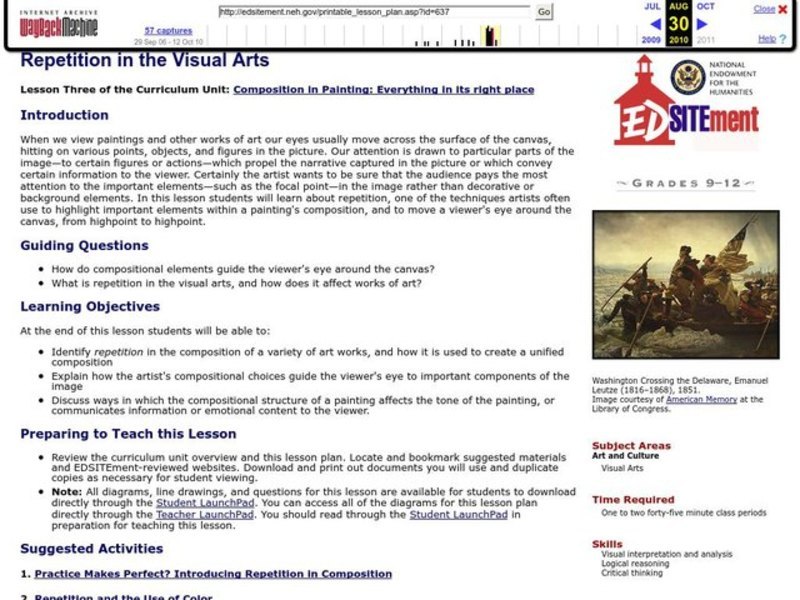 Repeat After Me: Repetition in the Visual Arts Lesson Plan