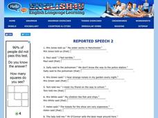 Reported Speech Interactive