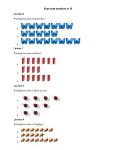 Represent Numbers to 10 Worksheet