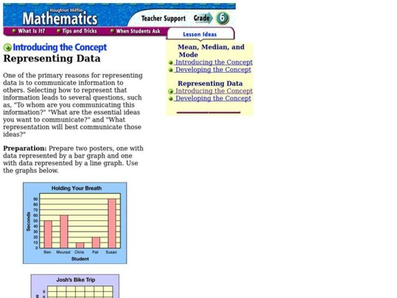 Representing Data Lesson Plan
