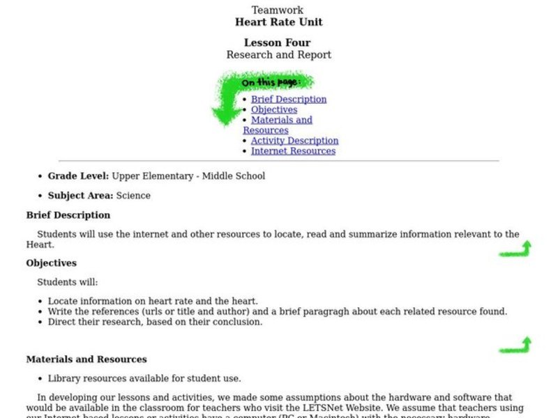 Research and Report Lesson Plan