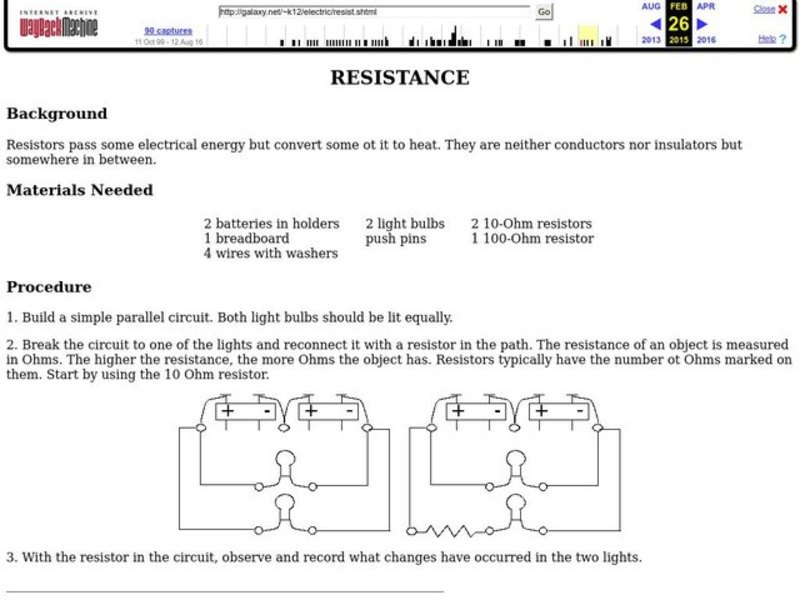 Resistance Worksheet