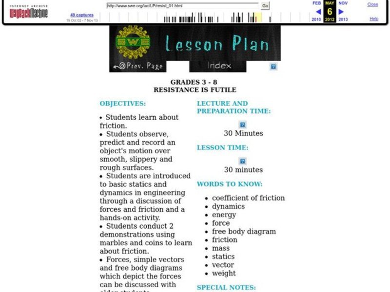 RESISTANCE IS FUTILE Lesson Plan