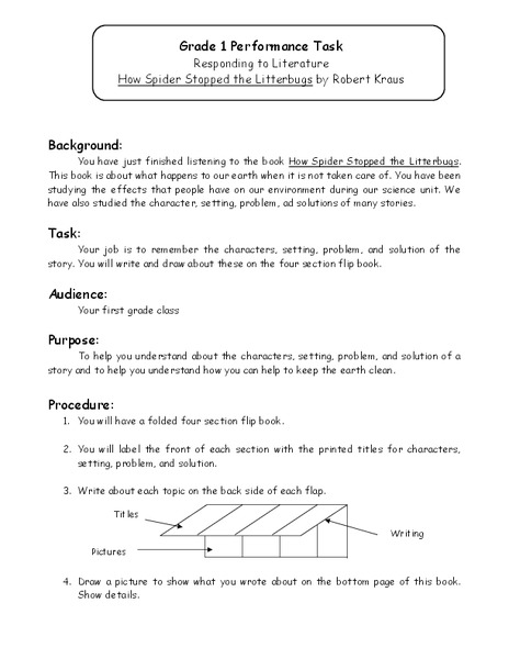 Responding to Literature Worksheet