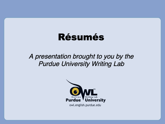 Resume Writing PPT