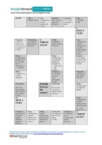 Revision Race Worksheet