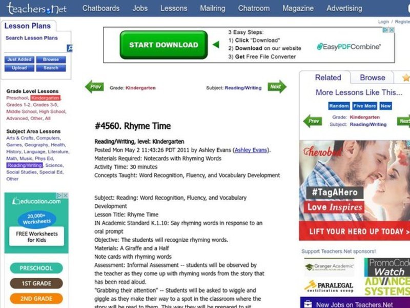 Rhyme Time Lesson Plan