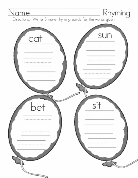 Rhyming Worksheet
