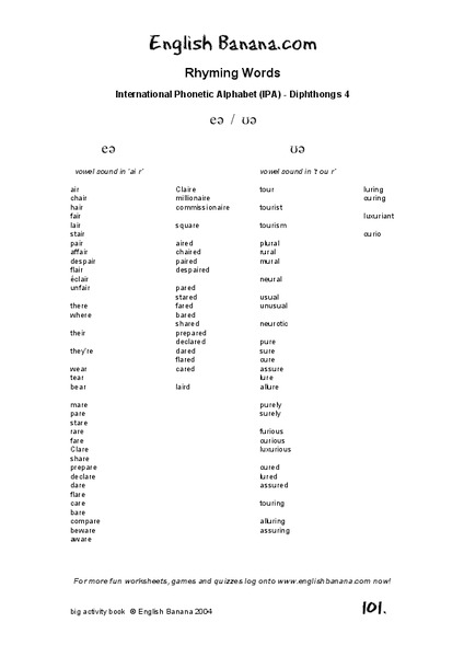 Rhyming Words Lesson Plan