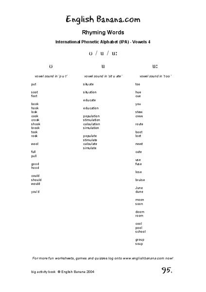 Rhyming Words Lesson Plan