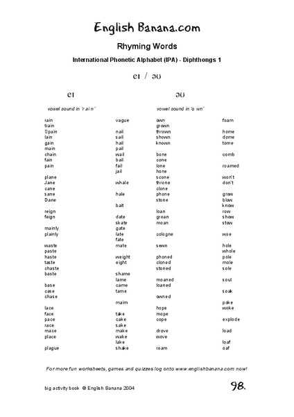 Rhyming Words Lesson Plan