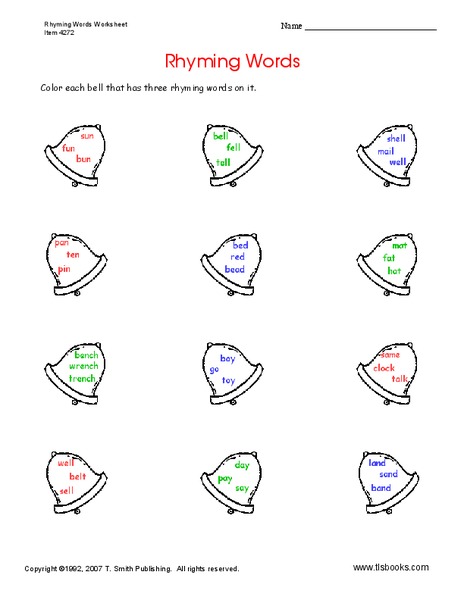Rhyming Words Worksheet