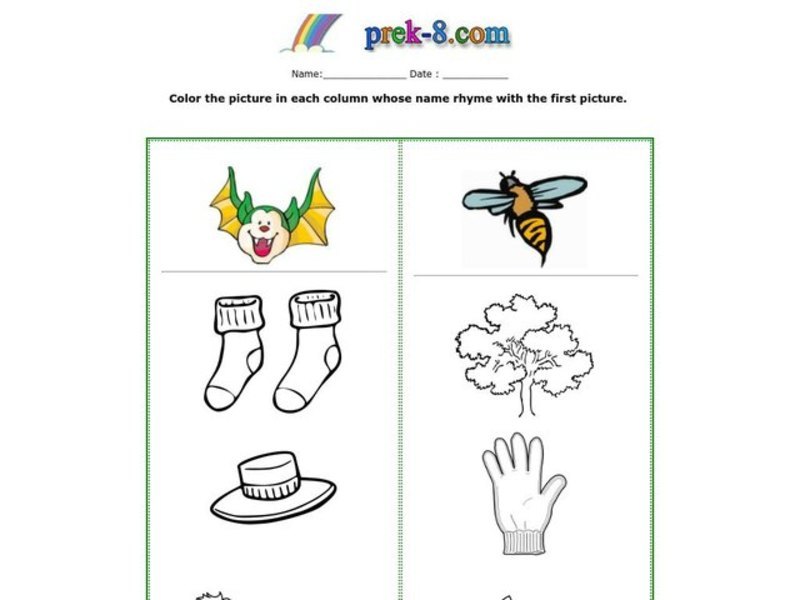 Rhyming Words Worksheet