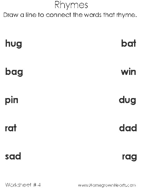 Rhyming Words Worksheet