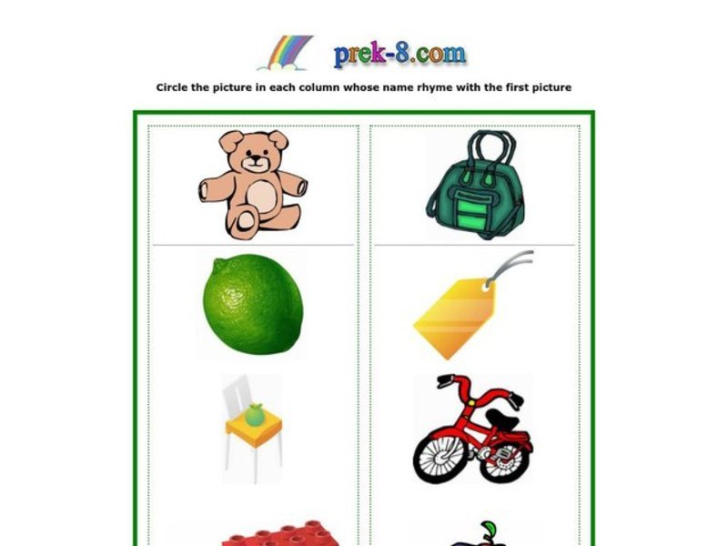 Rhyming Words Worksheet