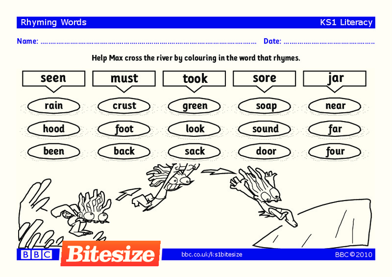 Rhyming Words Worksheet