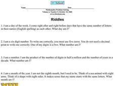 Riddles Worksheet