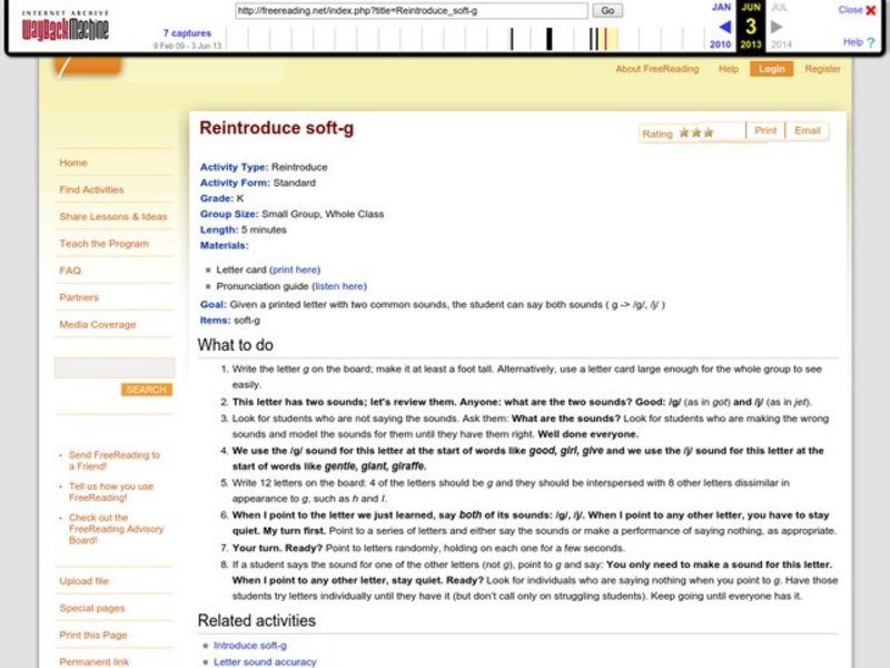 Reintroduce Soft-g Lesson Plan