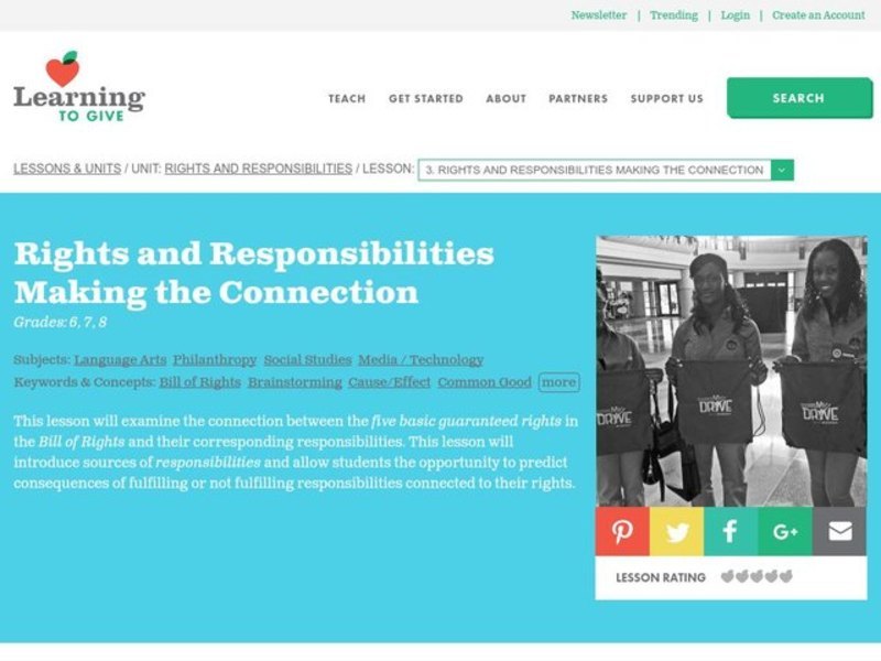 Rights and Responsibilities: Making the Connection Lesson Plan