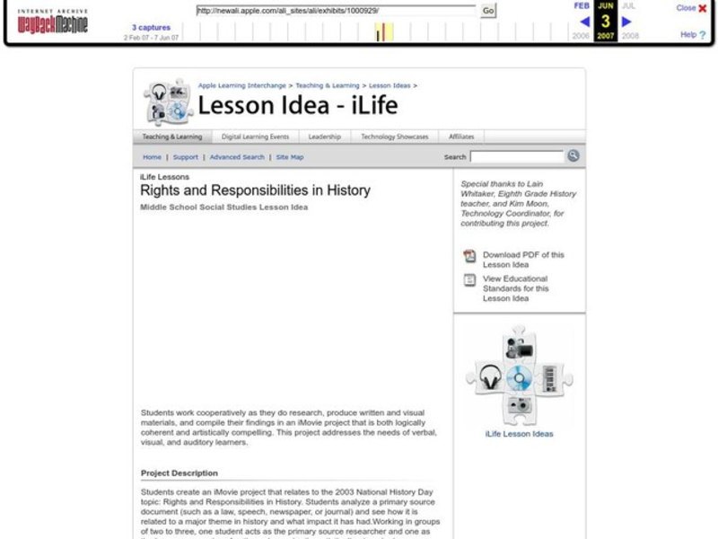 Rights and Responsibilities in History Lesson Plan