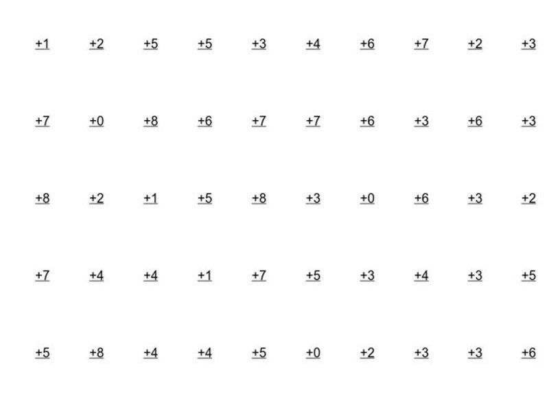 Addition Math Problems Worksheet