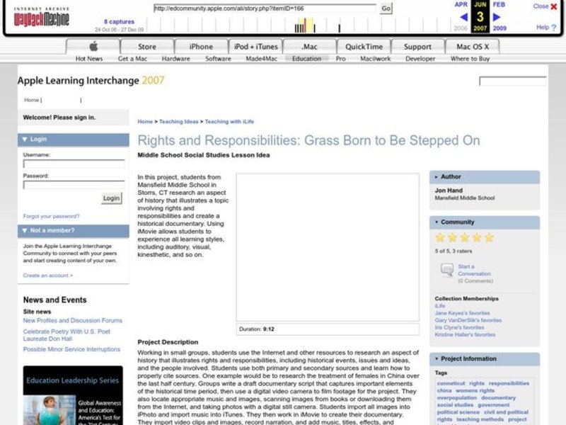 Rights and Responsibilities: Grass Born to Be Stepped On Lesson Plan