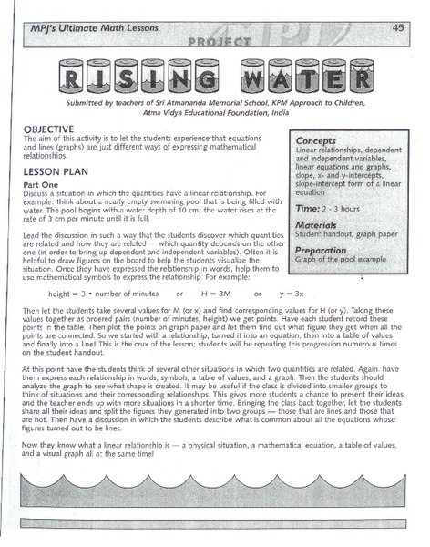 Rising Water Lesson Plan