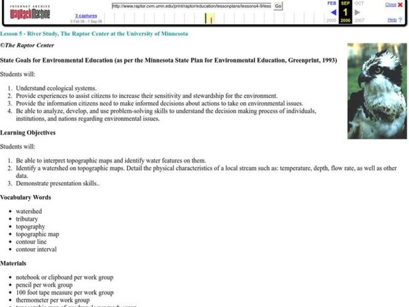 River Study Lesson Plan