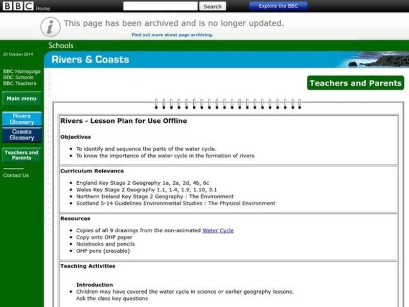 Rivers Lesson Plan