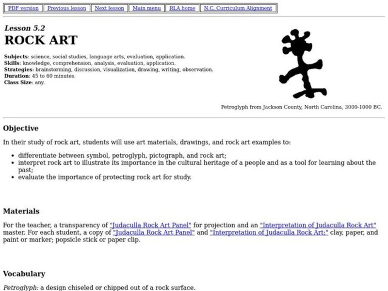 Rock Art Lesson Plan