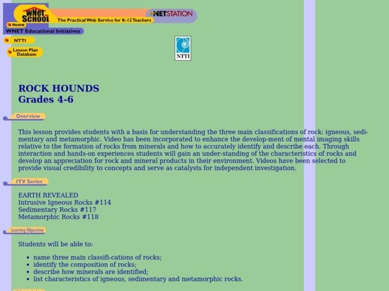 Rock Hounds Lesson Plan