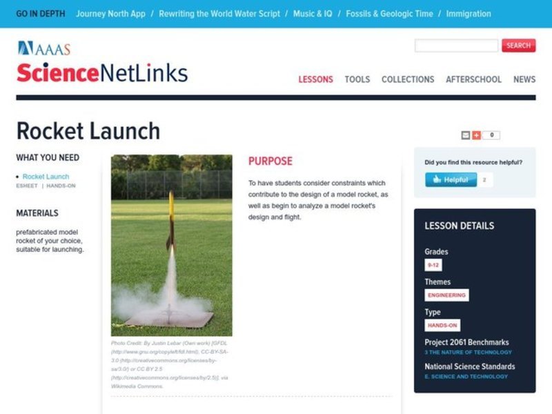 Rocket Launch Lesson Plan