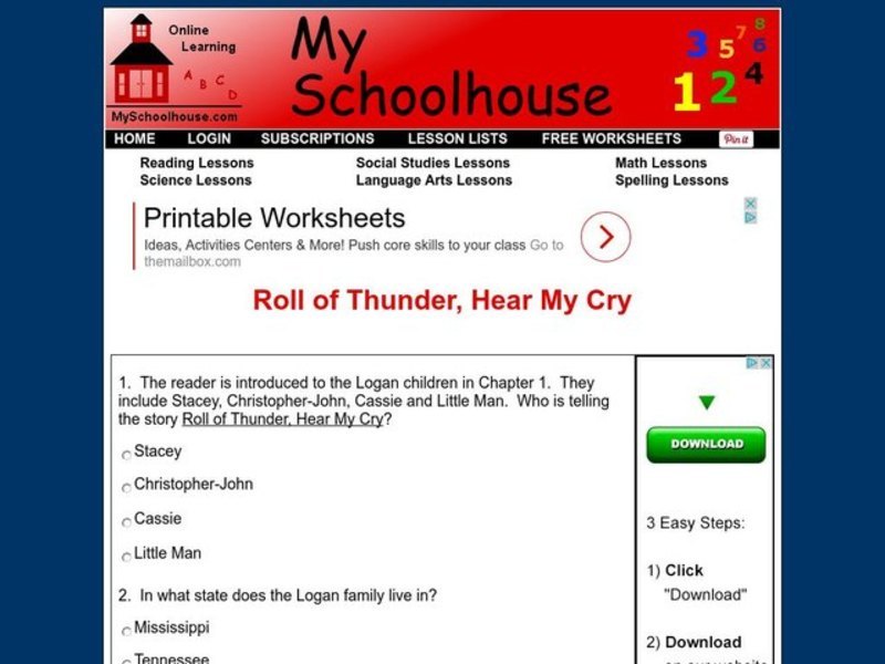 Roll of Thunder, Hear My Cry Interactive