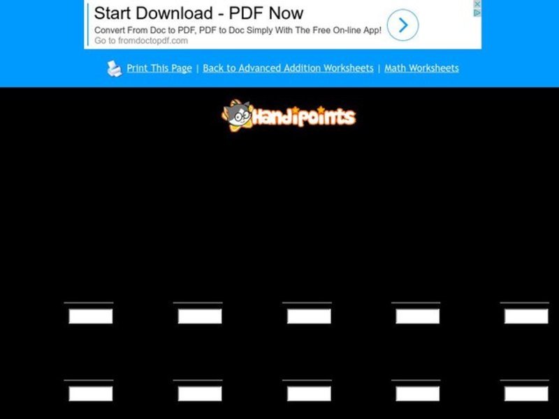 Addition of Two Negative Numbers Between -100 and 100 Worksheet