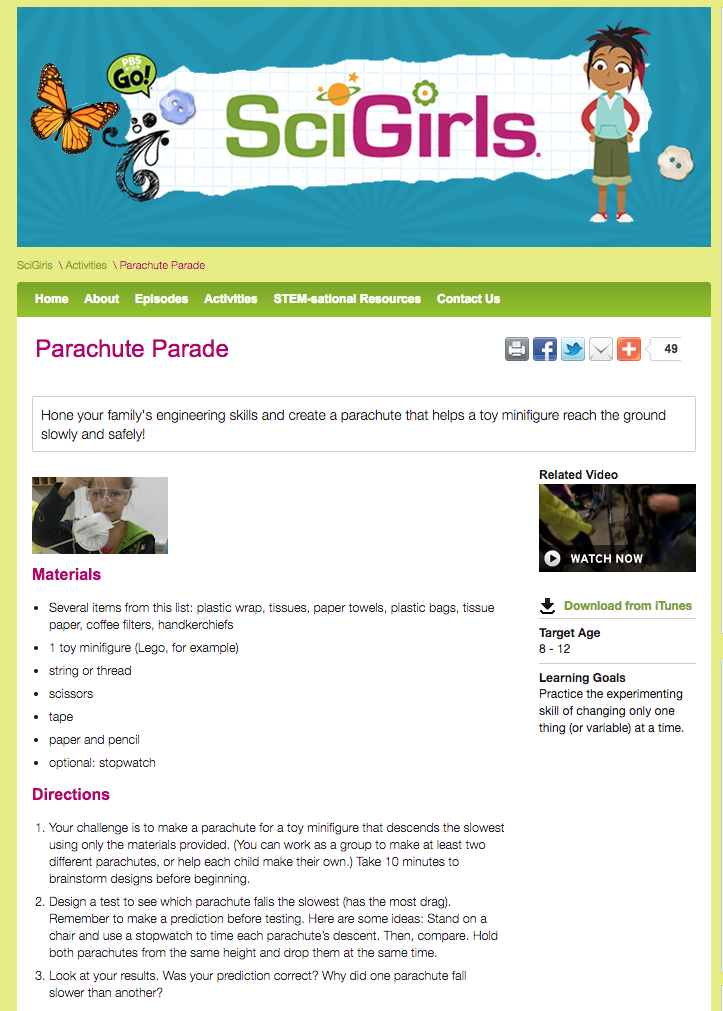 Parachute Parade Activity