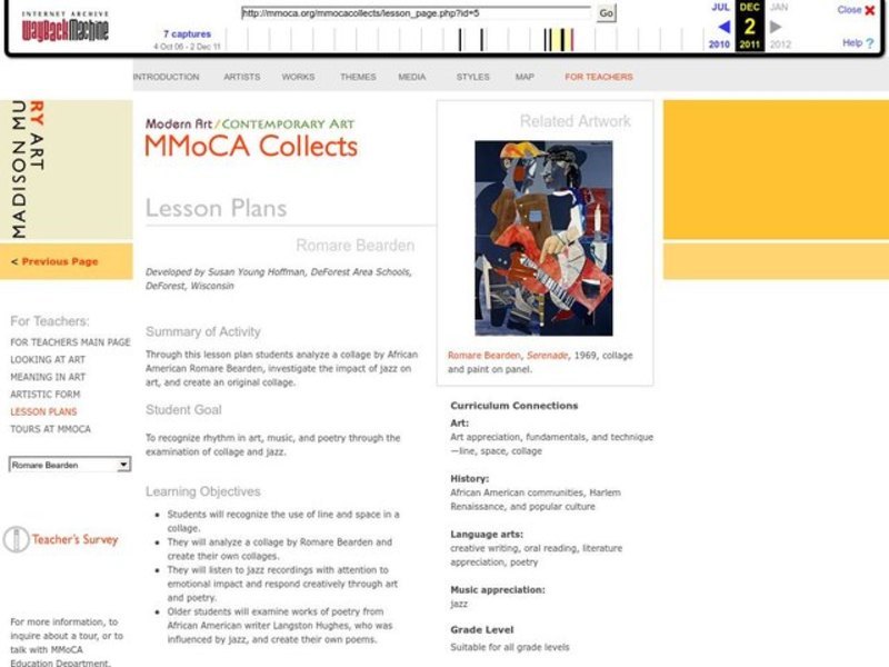 Romare Bearden Lesson Plan