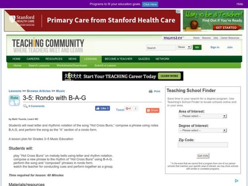 Rondo with B-A-G Lesson Plan