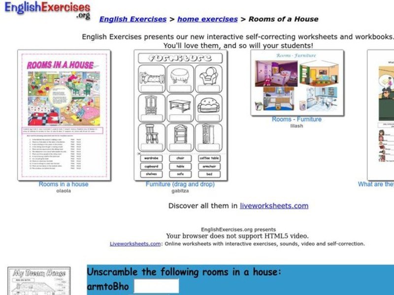 Rooms of a House Interactive