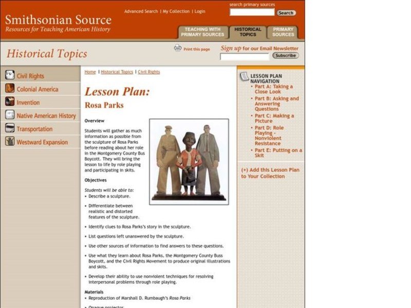 Rosa Parks Lesson Plan