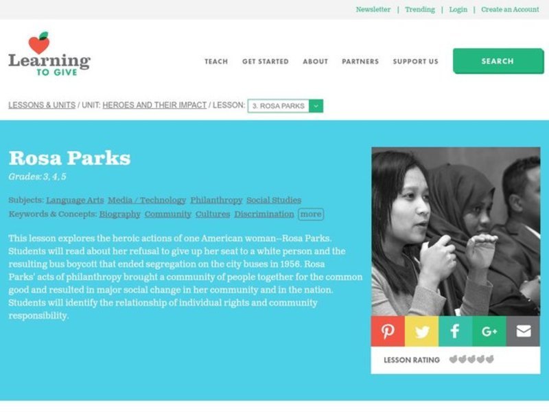 Rosa Parks Lesson Plan